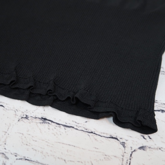 Agust Silk‎ Knits Long Sleeve top Embrodeiry Flower Pattern Size Large Stretch - Picture 6 of 13